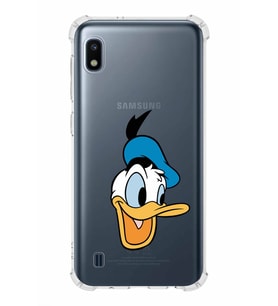 Samsung Galaxy A10  Köşe Korumalı Antişok Kapak Donald Duck Tasarımlı Şeffaf  Kılıf