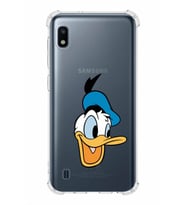 Samsung Galaxy A10  Köşe Korumalı Antişok Kapak Donald Duck Tasarımlı Şeffaf  Kılıf