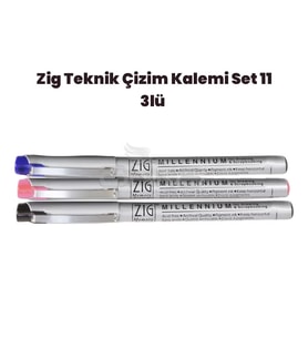 Zig Teknik Çizim Kalem Set 11 3lü 0,05mm