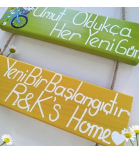Ev hediyesi hediye Bahçe Süsü Duvar Süsü Balkon Süsü Dekorasyon Teras Kapı Süsü Mutfak Süsü Hediyelik Eşya Ölçü 45*30 (Çok Renkli)