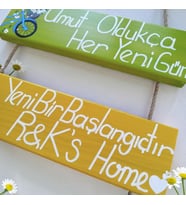 Ev hediyesi hediye Bahçe Süsü Duvar Süsü Balkon Süsü Dekorasyon Teras Kapı Süsü Mutfak Süsü Hediyelik Eşya Ölçü 45*30 (Çok Renkli)
