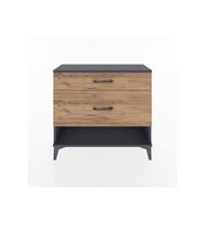 Arges Şifonyer 2 Çekmeceli 88x30x80 Antrasit-Çam