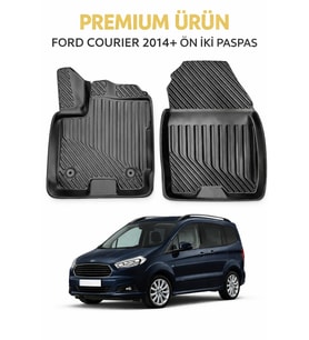 Ford Courier 2014+ Panelvan ( Ön İki ) ile Uyumlu 3D Oto Paspas Premium