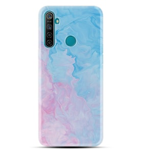 Realme 5i 5 Pro 6i 7 Pro 8 Kılıf Desemli Silikon Pink Blue Abstract 1385
