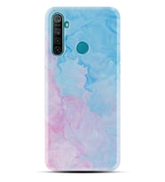 Realme 5i 5 Pro 6i 7 Pro 8 Kılıf Desemli Silikon Pink Blue Abstract 1385