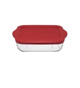 Kare Borcam Tepsi, Kapaklı, 31.8x28.3 cm, 3200 cc, dayanıklı ve şık