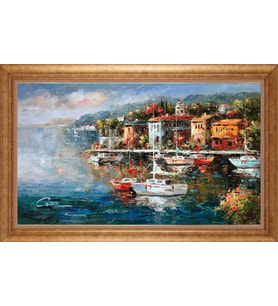 EV İŞYERİ OFİS İÇİN ALTIN ÇERÇEVELİ PASPARTULU TABLO VB632