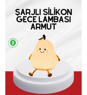 Usb Şarjlı Armut Gece Lambası Dokunmatik Renk Değişimli
