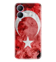 Vivo Y17s Kılıf Resimli Desenli Baskılı Silikon Şanlı Türk Bayrağı 1315