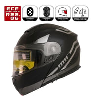 M966 V2 WX20 Gri Motosiklet Kaskı Güneş Vizörlü Çene Açılır Motorcu Kask