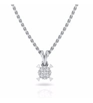 0,13 Karat Pırlantalı Kolye (Altın-Beyaz)