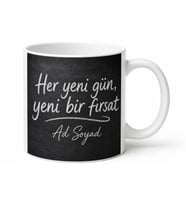 Kara Tahta Yüzeyli Tebeşir Yazı Yazılabilen Ofis Kupası Hediye Bardak