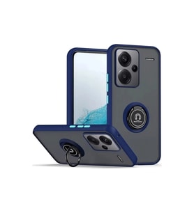 Xiaomi Redmi Note 13 Pro Plus Kılıf Montreal Yüzüklü Silikon Kapak - Lacivert
