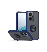 Xiaomi Redmi Note 13 Pro Plus Kılıf Montreal Yüzüklü Silikon Kapak - Lacivert