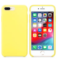 Apple iPhone 8 Plus Altı Açık Liquit Lansman Silikon Limon Sarısı