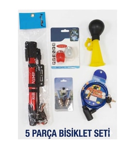 5 parça bisiklet seti bisiklet aksesuarı