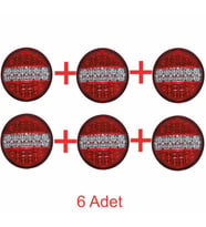 HAMBURGER TİP LEDLİ STOP LAMBA 24 VOLT 4 MODLU 6 ADET