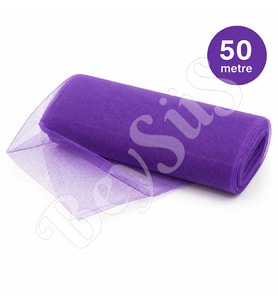 Süsleme Tülü Mor Kristal Tül 50 m