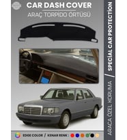 MERCEDES S CLASS W126 (1979-1991) Torpido Örtüsü Premium Kalite Torpido Koruma Özel Kesim UV Koruma