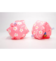 Çocuk Yüzücü Kolluğu - 11 / 30 Kg - Pembe / Çiçek Baskıl Meridyendukkan Nabaiji
