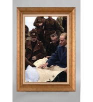 EV İŞYERİ OFİS İÇİN ALTIN ÇERÇEVELİ PASPARTULU ATATÜRK TABLO S85