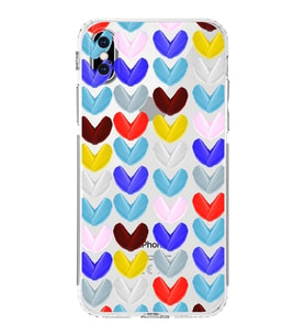 PrintiFy iPhone XS Max ile Uyumlu Water Color 1  Kamera Korumalı Şeffaf  Kılıf