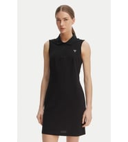 Guess Silvy Kısa Kollu Polo Yakalı Kadın Siyah Elbise V6GK09K3152-JBLK