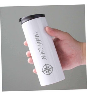 KİŞİYE ÖZEL BASKILI Elde Kolay Tutma  Paslanmaz Sızdırmaz  Çift Katmanlı Metal Termos 500 Ml FLYON
