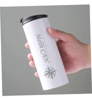 KİŞİYE ÖZEL BASKILI Elde Kolay Tutma  Paslanmaz Sızdırmaz  Çift Katmanlı Metal Termos 500 Ml FLYON