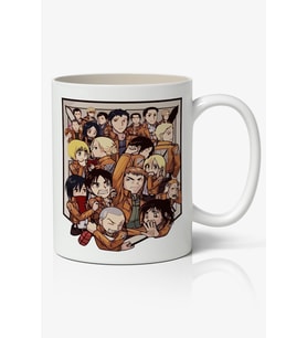 Attack On Titan Anime Tüm Karakterler Beyaz Porselen Kupa Bardak Sevgiliye Arkadaşa Hediye
