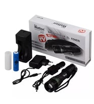 Black Wt-037-şarjlı Zoomlu Acil Durum Feneri