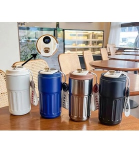 Northcity Askılı Derece Göstergeli Vakumlu Mug - 500 Ml Digital Kahve Termosu Alk3136