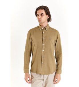 U.S. Polo Assn. Erkek Gömlek 50283718-VR027 (Haki)