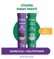 2'li-Vitago Sambucus+Multivitamin,20'li Efervesan Tablet