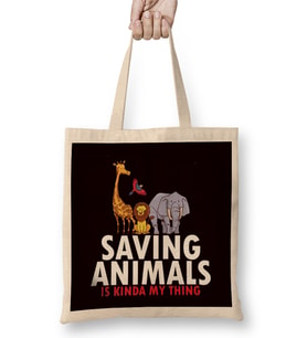 Saving Animals Welfare Rescue Rights Activist Veterinarian Bez Çanta Uzun Saplı