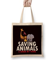 Saving Animals Welfare Rescue Rights Activist Veterinarian Bez Çanta Uzun Saplı