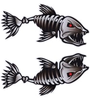 Balık kemikleri İskelet araba Sticker oto Etiket18CM