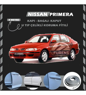 Nissan Primera Oto Araç Kapı Koruma Fitili 5metre Parlak Gri Renk