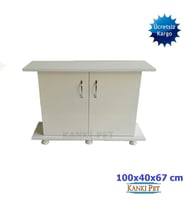 Kanki Pet KP103 Akvaryum Beyaz Sehpa 100 x 40 x 67 Cm