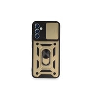 Samsung Galaxy A54 5g Kılıf Pars Lens Yüzüklü Silikon - Gold