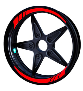 Moto GP Bayrak Kırmızı İç Jant Şeridi Sticker Çınar Extreme
