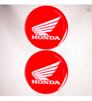 Grippatch Honda Kırmızı 5x5 cm Premium Damla Logo – 2’li Poliüretan 3D Logo-Amblem Seti