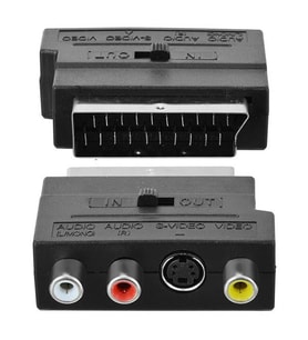 Elektromer Scart Adaptör Switch'li (İn-Out)