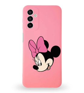 Samsung Galaxy A04s Uyumlu Lansman Kılıf Altı Kapalı İçi Kadife  Minnie Mouse-B Tasarımlı  Kapak (Şeffaf)