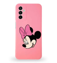 Samsung Galaxy A04s Uyumlu Lansman Kılıf Altı Kapalı İçi Kadife  Minnie Mouse-B Tasarımlı  Kapak (Şeffaf)