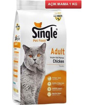Single Yetişkin Tavuklu Kedi Maması 1 kg AÇIK