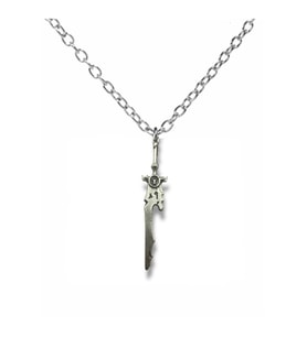 Antik Kılıç Figürlü Kolye – 60 cm Zincirli Unisex Metal Aksesuar