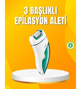 Mey İthalat® Şarjlı 3’Ü 1 Arada Vgr Epilatör Led Işıklı Suya Dayanıklı Hassas Bölge Epilasyon Makin