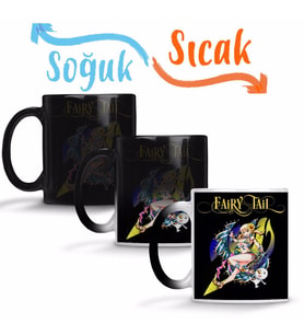 Fairy Tail Lucy Heartfilia Anime Manga Sihirli Kupa Bardak Porselen
