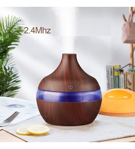 Led Işıklı Dokunmatik Buhurdanlık Difüzörü, Hava Nemlendirici, 11x9 - Kahverengi (Kahverengi)